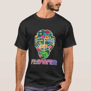 Hockey Mask Flower 29 Wild Goalie Fleury Minnesota T-Shirt