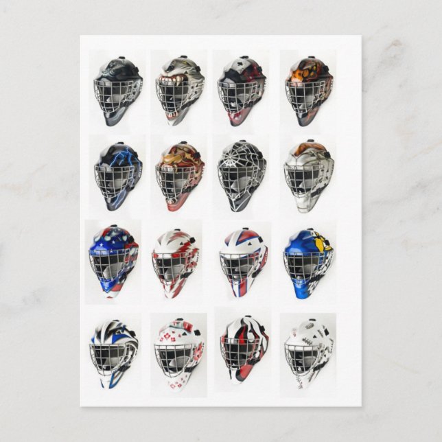 Hockey Masks Postcard (Front)