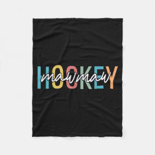 Hockey Mawmaw Retro Vintage Hockey Player Lover Fleece Blanket