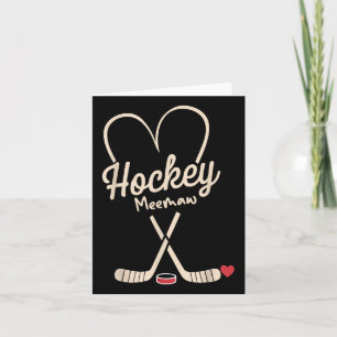 Hockey Meemaw Heart Hockey Player Card