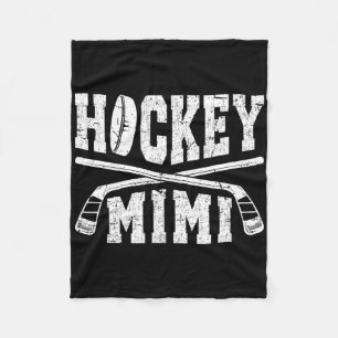 Hockey Mimi Grandma Mimi Of A Hockey Player Mimi Fleece Blanket