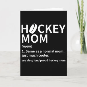 Hockey Mom Definition Ice Hockey Player Funny Hock Card
