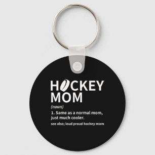 Hockey Mom Definition Ice Hockey Player Funny Hock Key Ring