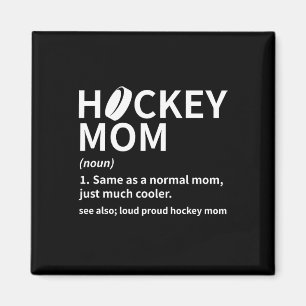 Hockey Mom Definition Ice Hockey Player Funny Hock Magnet