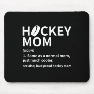 Hockey Mom Definition Ice Hockey Player Funny Hock Mouse Pad
