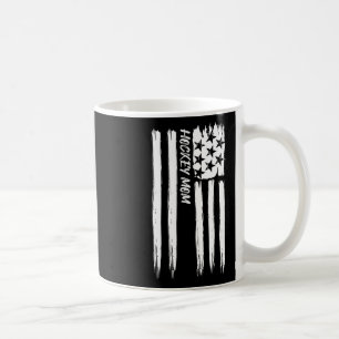 Hockey Mom Flag Sports Patriotic Usa American Fan  Coffee Mug