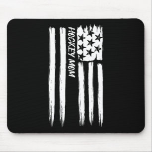 Hockey Mom Flag Sports Patriotic Usa American Fan Mouse Pad
