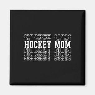 Hockey Mom Funny Layered Text Mother Mama Coach _1 Magnet