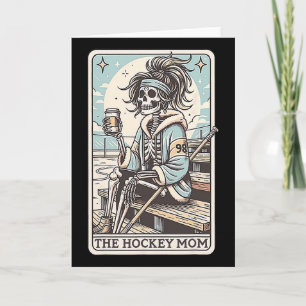 Hockey Mom Funny Skeleton Card 