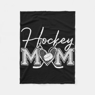 Hockey Mom Game Day Ice Hockey Mom Mother Fleece Blanket