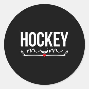 Hockey Mom Of A Hockey Player Proud Ice Hockey Pla Classic Round Sticker