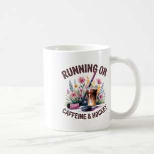 Hockey Mom Running On Caffeine Iced Coffee Hockey Mug