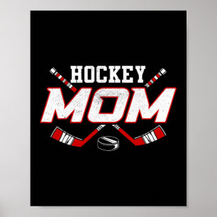 Hockey Mom Shirts For Women Mama Mother's Day Vint Poster