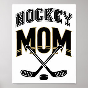 Hockey Mom Sports Fan Graphic Poster