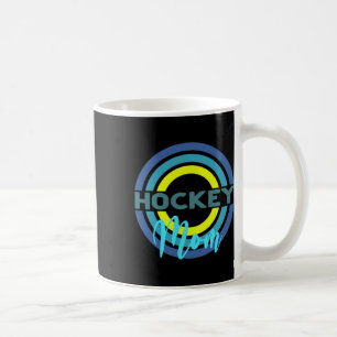 Hockey Mom With Modern Hockey Circles Coffee Mug