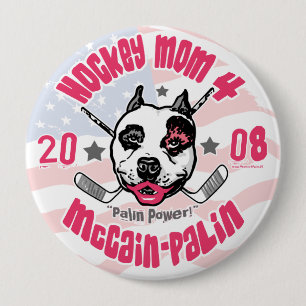 Hockey Moms Pit Bull Lipstick 2 10 Cm Round Badge
