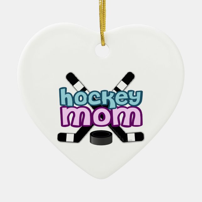 Hockey Mum Ceramic Tree Decoration (Front)