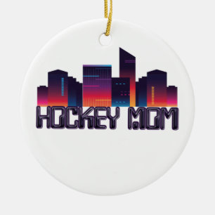 Hockey Mum City Skyline Ceramic Ornament