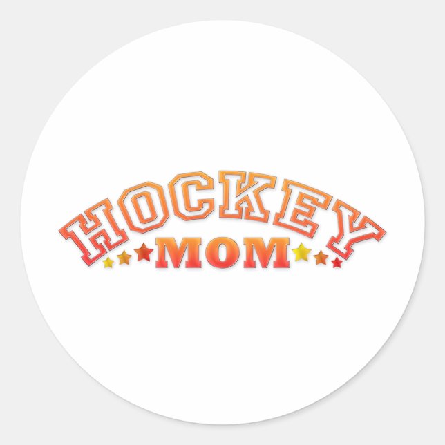 Hockey Mum Classic Round Sticker (Front)