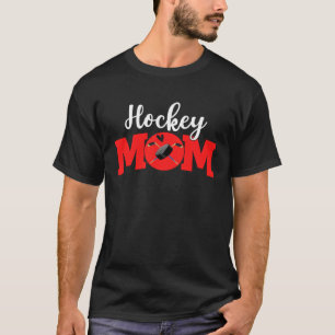 Hockey Mum Cute Letter Print Women Cute Mother's D T-Shirt