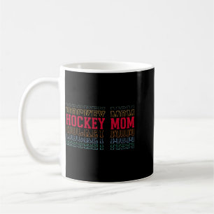 Hockey Mum Funny Layered Text Mother Mama Coach Coffee Mug