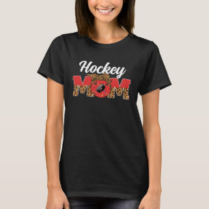 Hockey Mum Game Day Women Leopard Mother s Day T-Shirt