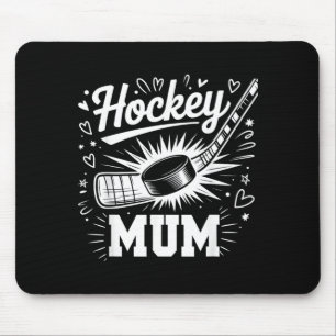 Hockey Mum Heart Family Mothers Day Hockey Lover Mouse Pad