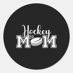 Hockey Mum Mama Game Mothers Day Retro Women Classic Round Sticker