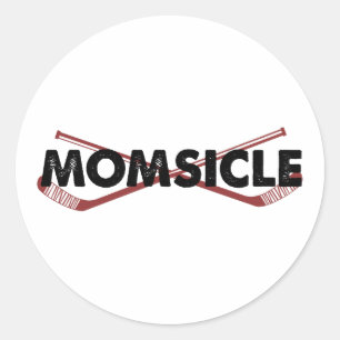 Hockey Mum Momsicle Classic Round Sticker