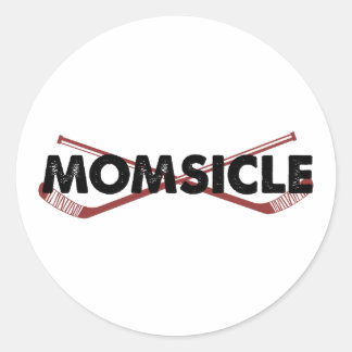 Hockey Mum Momsicle Classic Round Sticker