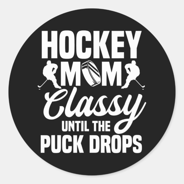 Hockey Mum Player Team Sport Mother's Day Field Classic Round Sticker (Front)