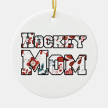 Hockey Mum Red Blue Floral