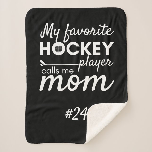 Hockey mum rink gear blanket favourite player blac (Front)