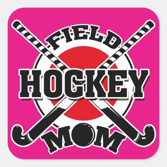 Hockey Mum Square Sticker (Front)
