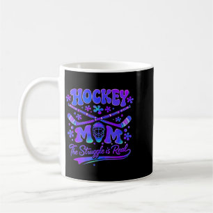 Hockey Mum The Struggle Is Real Goalie Mask Sticks Coffee Mug