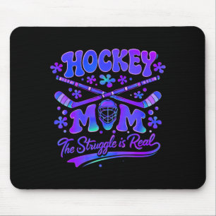 Hockey Mum The Struggle Is Real Goalie Mask Sticks Mouse Pad