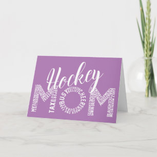 Hockey Mum Word Art Card