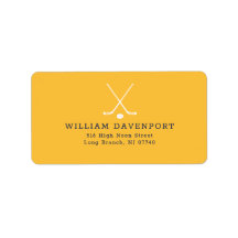 Hockey Name Return Address Label