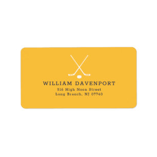 Hockey Name Return Address Label