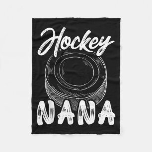 Hockey Nana Women Ice Hockey Player Family Fleece Blanket