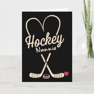 Hockey Nannie Heart Hockey Player Card