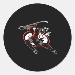 Hockey Ninja Classic Round Sticker