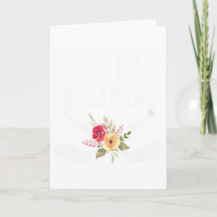 Hockey Nona Cute Mothers Day Flower Card