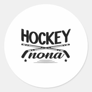 Hockey Nona Funny Nona Hockey Player Classic Round Sticker