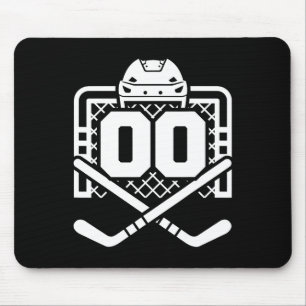 Hockey Number 00 Jersey Funny Hockey Player Game D Mouse Pad