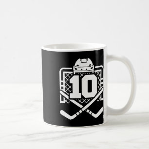 Hockey Number 10 Jersey Funny Hockey Player Game D Coffee Mug