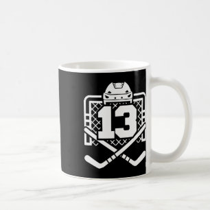 Hockey Number 13 Jersey Funny Hockey Player Game D Coffee Mug