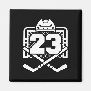 Hockey Number 23 Jersey Funny Hockey Player Game D Magnet