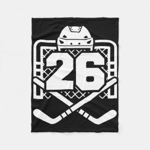 Hockey Number 26 Jersey Funny Hockey Player Game D Fleece Blanket