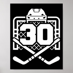 Hockey Number 30 Jersey Funny Hockey Player Game D Poster
